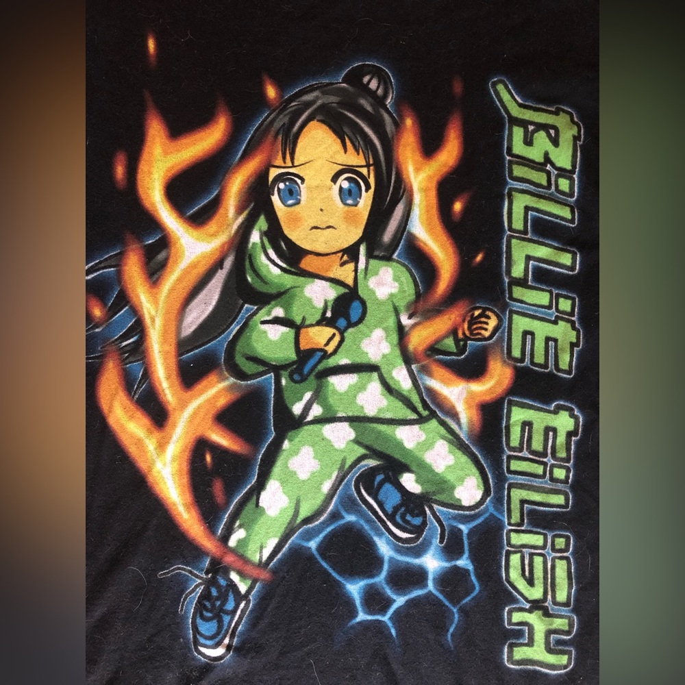 Billie Eilish t-shirt. When we all fall asleep, where do we go tour.